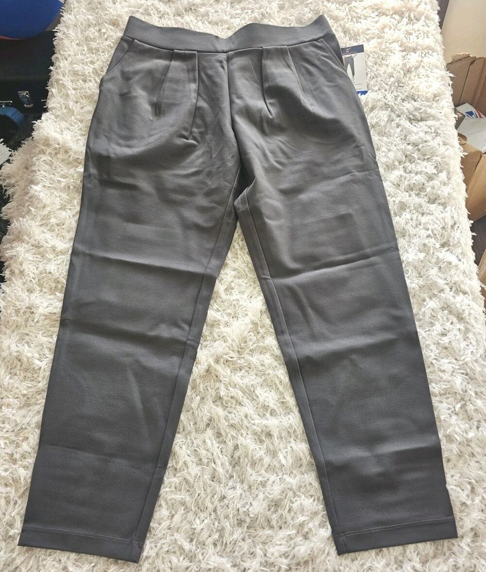 NWT Modern Ambition Trouser Pants L Large Stretch Comfort Pleat Work Office Wear